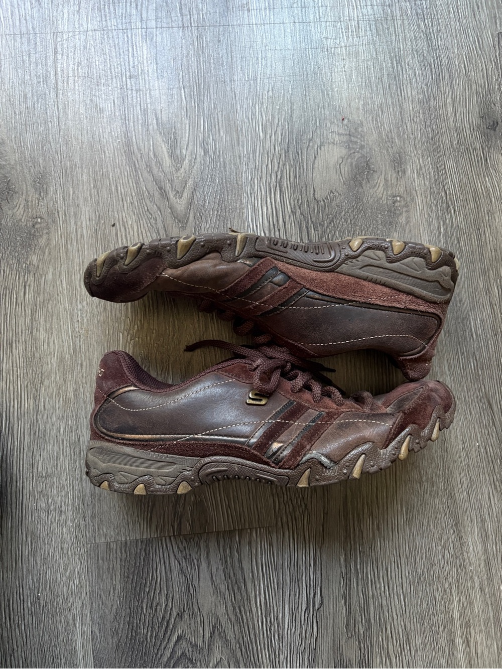 Vintage Skechers Brown Leather & Suede Chunky Sneakers | Retro